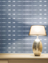 Resound Indigo Wallpaper with Modern Striped Watercolor Motif - York UD2515N