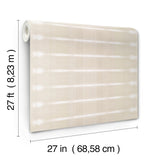 Resound Haze Beige Striped Vinyl on Non Woven Wallpaper - York UD2516N