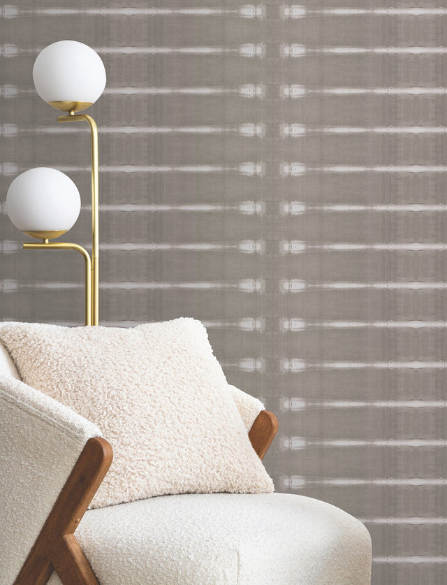 Resound Driftwood Brown Stripes Modern Wallpaper - York UD2517N