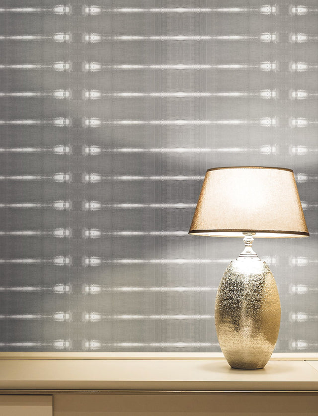 Resound Graphite Wallpaper with Stripes Modern Pattern - York UD2519N
