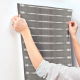 Resound Graphite Wallpaper with Stripes Modern Pattern - York UD2519N