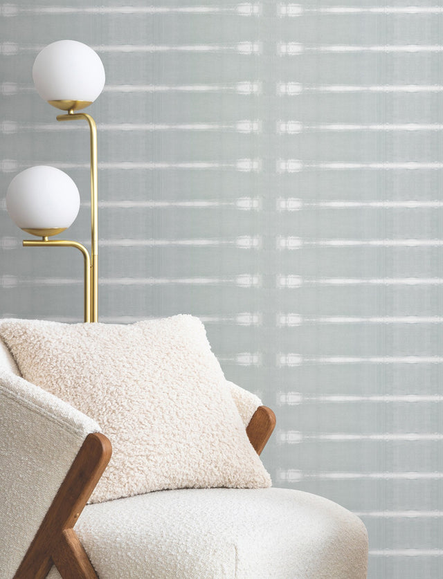 Resound Mist Striped Wallpaper - York UD2520N