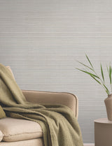 Allineate Driftwood Blue Wallpaper with Horizontal Variegated Stripe- York UD2525N