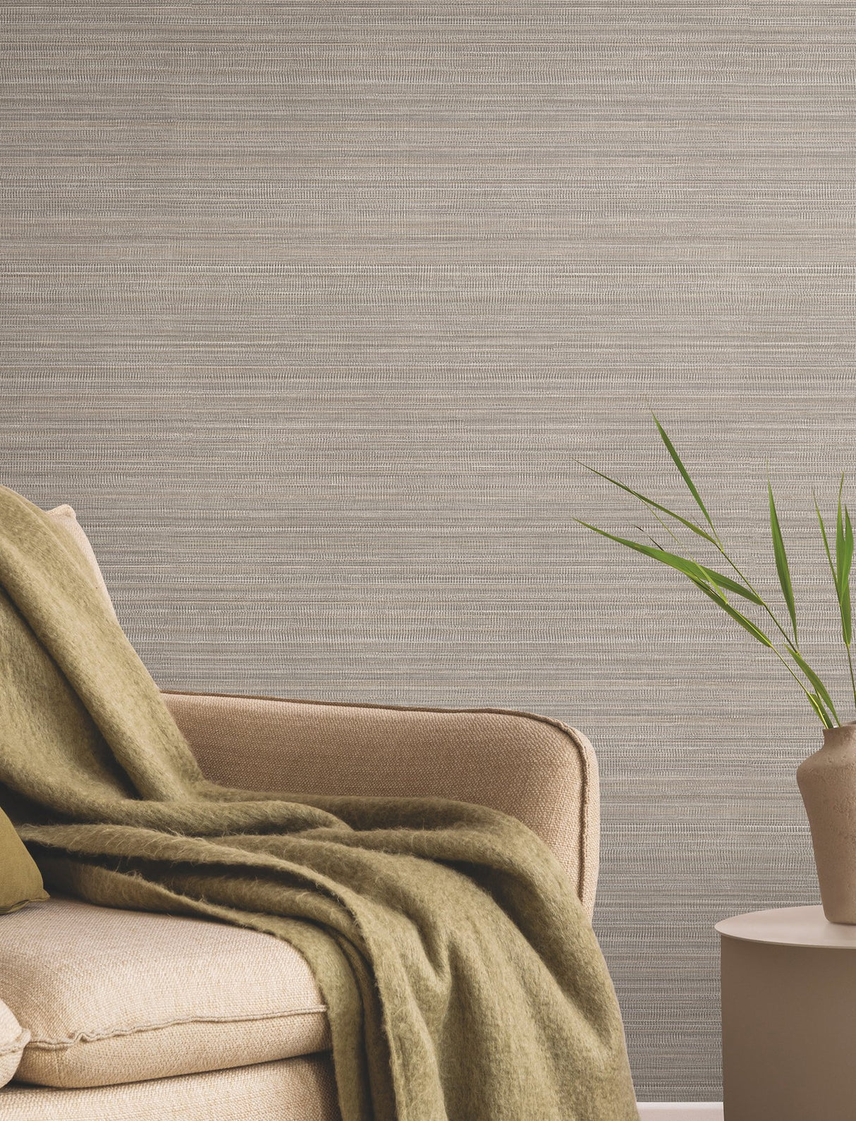 Allineate Haze Wallpaper with Horizontal Variegated Abstract Stripes - York UD2526N