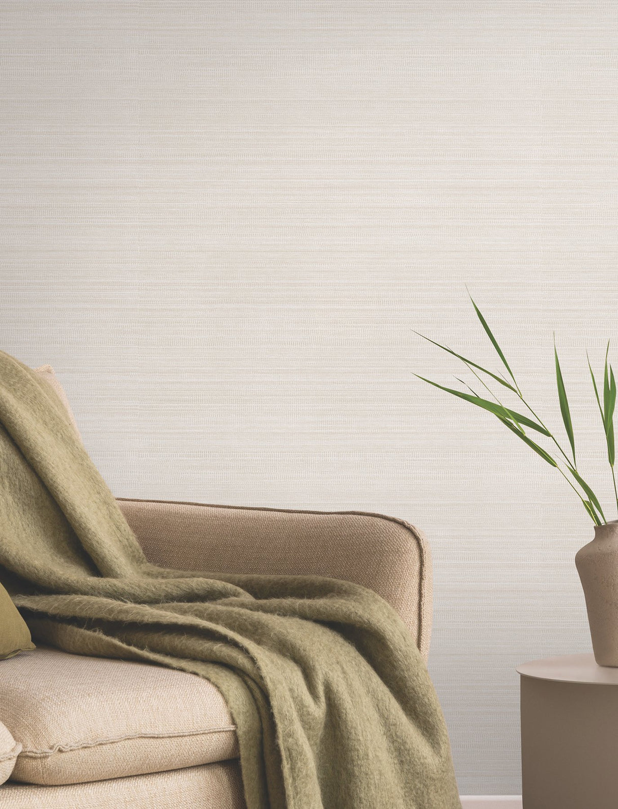 Allineate Natural Wallpaper with Horizontal Variegated Texture - York UD2528N