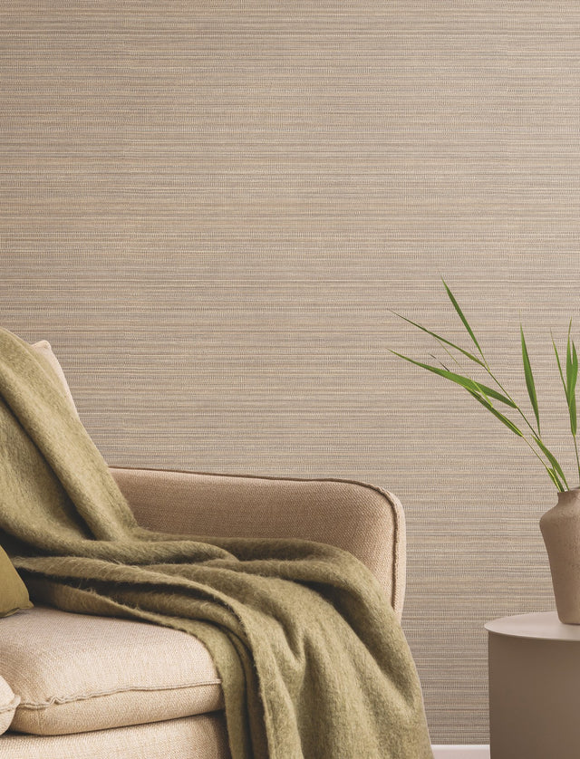 Allineate Parchment Horizontal Faux Wallpaper - York UD2530N