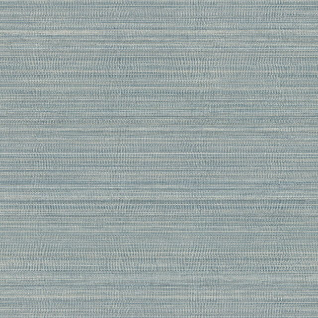 Allineate Saltwater Blue Wallpaper with Horizontal Variegated Stripe Texture - York UD2531N