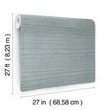 Allineate Saltwater Blue Wallpaper with Horizontal Variegated Stripe Texture - York UD2531N