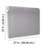 Camden Greige Striped Vinyl Non Woven Wallpaper - York UD2535N
