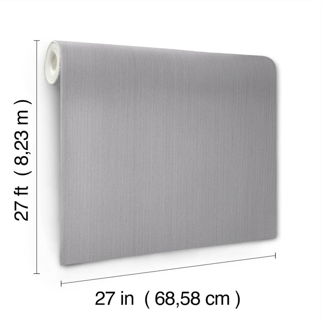 Camden Greige Striped Vinyl Non Woven Wallpaper - York UD2535N
