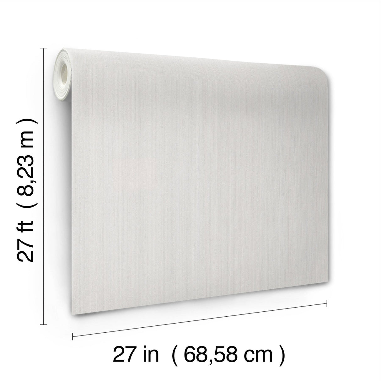 Camden Platinum Wallpaper with Subtle Vertical Stripe Texture - York UD2537N