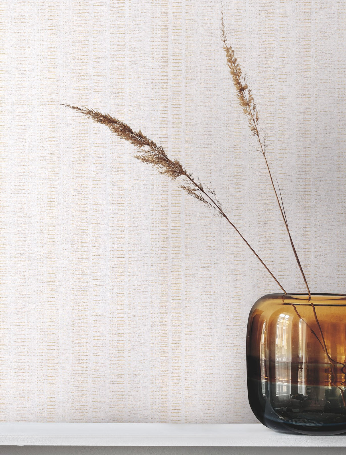 Stratford Cotton Wallpaper with Metallic Stripe Texture - York UD2540N