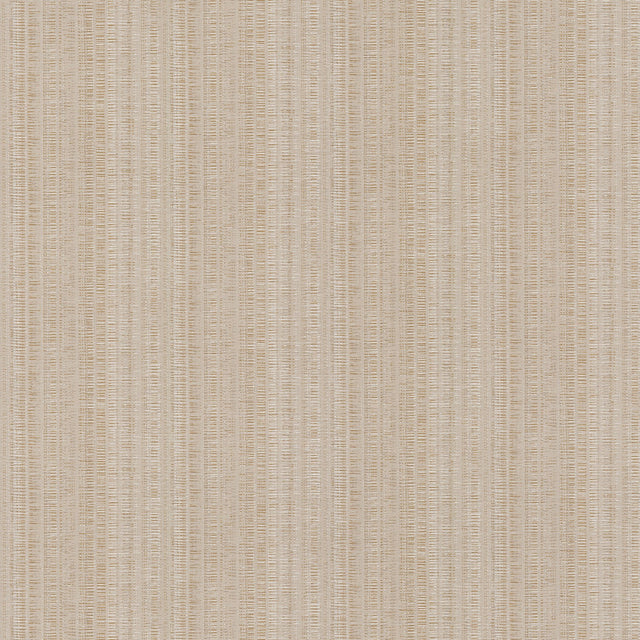 Stratford Linen Brown Wallpaper with Metallic Striped Dot-Dash Texture - York UD2541N