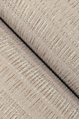 Stratford Linen Brown Wallpaper with Metallic Striped Dot-Dash Texture - York UD2541N