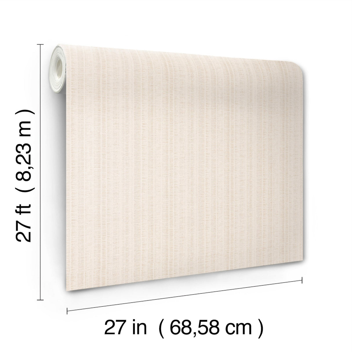 Stratford Beige Wallpaper with Metallic Dot-and-Dash Stripe Motif - York UD2543N