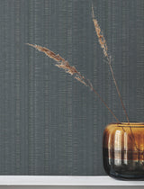 Stratford Denim Wallpaper with Metallic Striped Dot-Dash Motif - York UD2545N