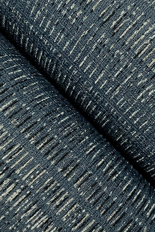 Stratford Midnight Wallpaper with Metallic Vertical Stripe Texture - York UD2546N