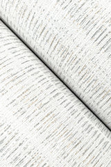 Stratford Snow Striped Metallic Wallpaper- York UD2547N