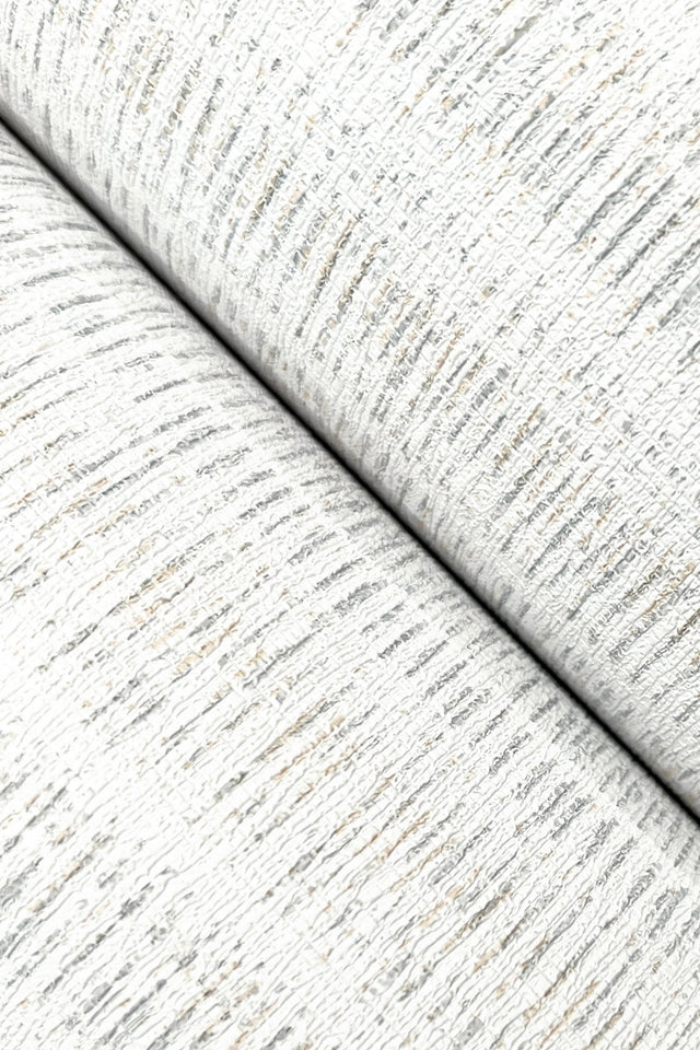 Stratford Snow Striped Metallic Wallpaper  York UD2547N