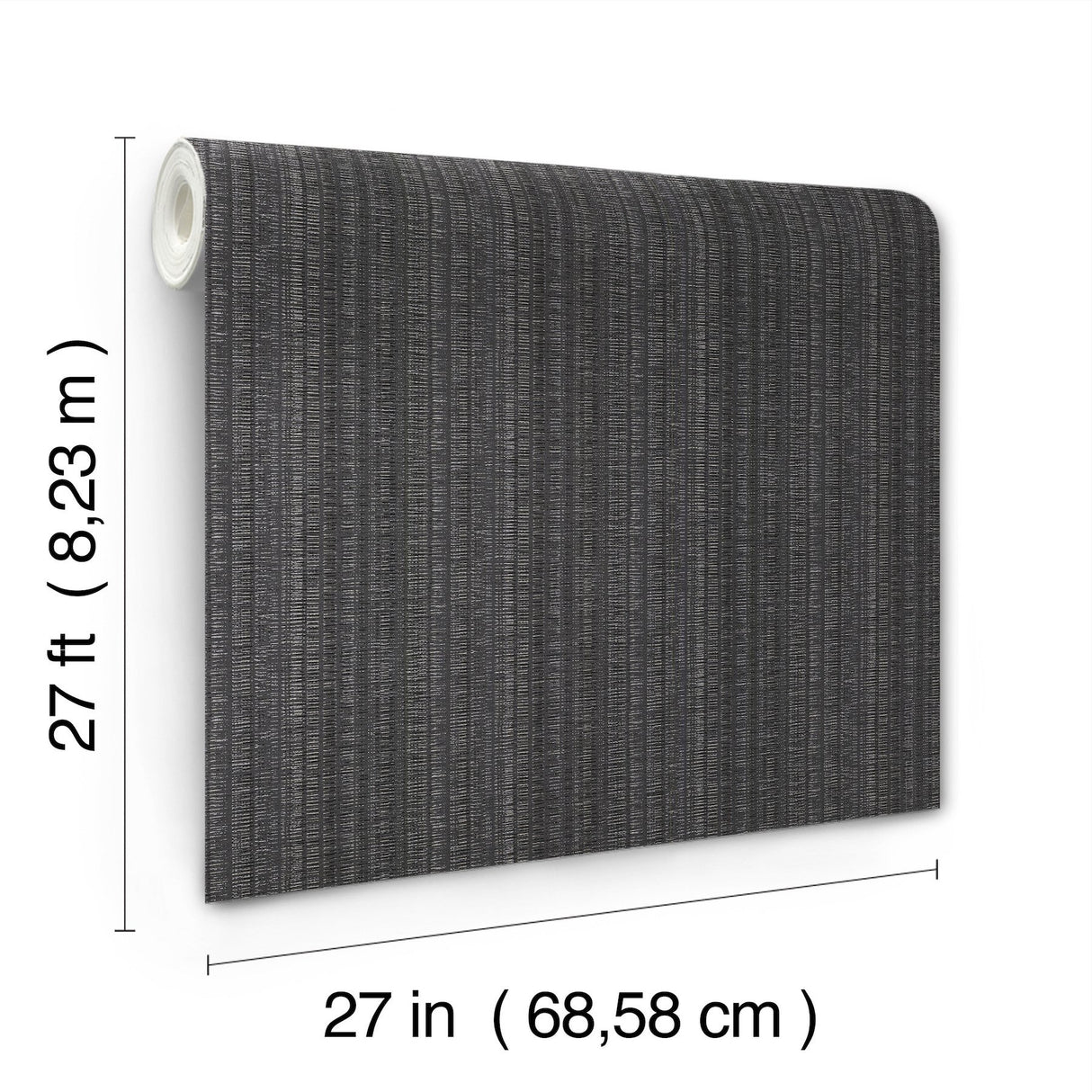 Stratford Carbon Striped Metallic Wallpaper - York UD2549N