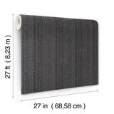 Stratford Carbon Striped Metallic Wallpaper - York UD2549N