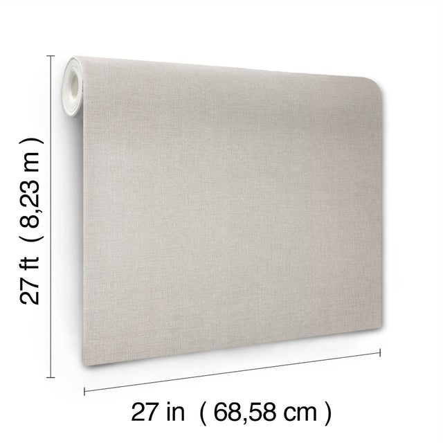 Hardy Linen Shale Wallpaper with Traditional Weaves Texture - York UD2558N