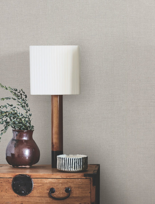 Hardy Linen Shale Wallpaper with Traditional Weaves Texture - York UD2558N