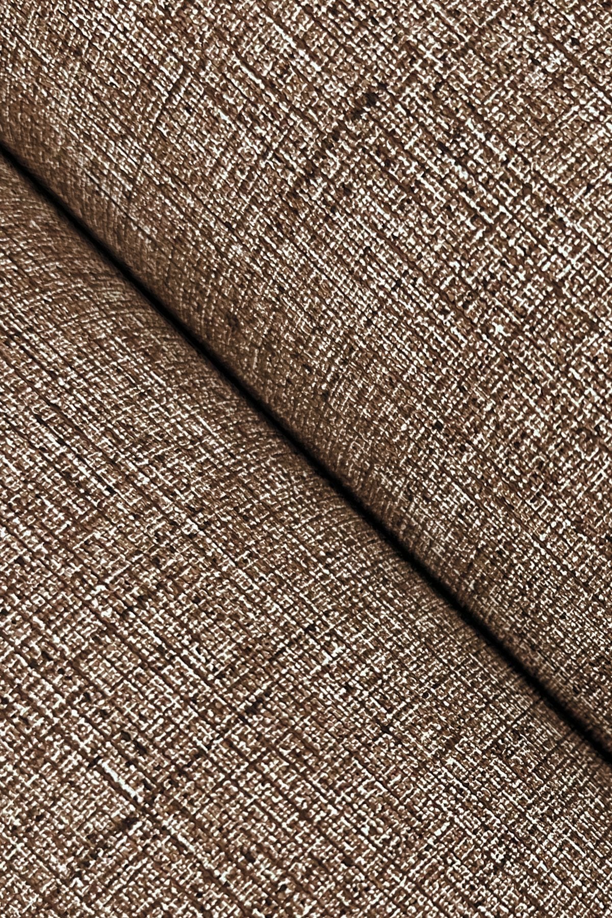 Hardy Linen Tudor Brown High Performance Vinyl Wallpaper - York UD2559N