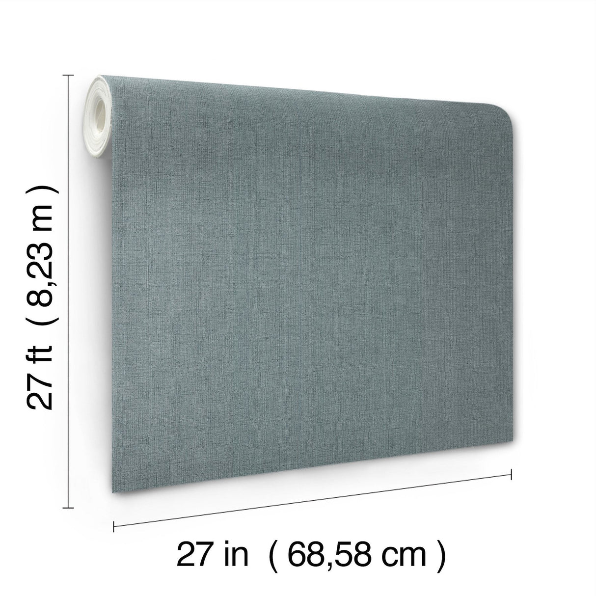 Hardy Linen Juniper Wallpaper with Woven Linen Texture - York UD2560N