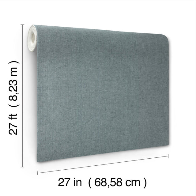 Hardy Linen Juniper Wallpaper with Woven Linen Texture - York UD2560N