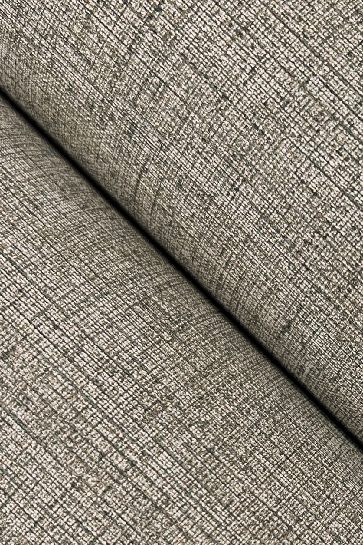 Hardy Linen Cinder Wallpaper with Woven Linen Texture - York UD2561N