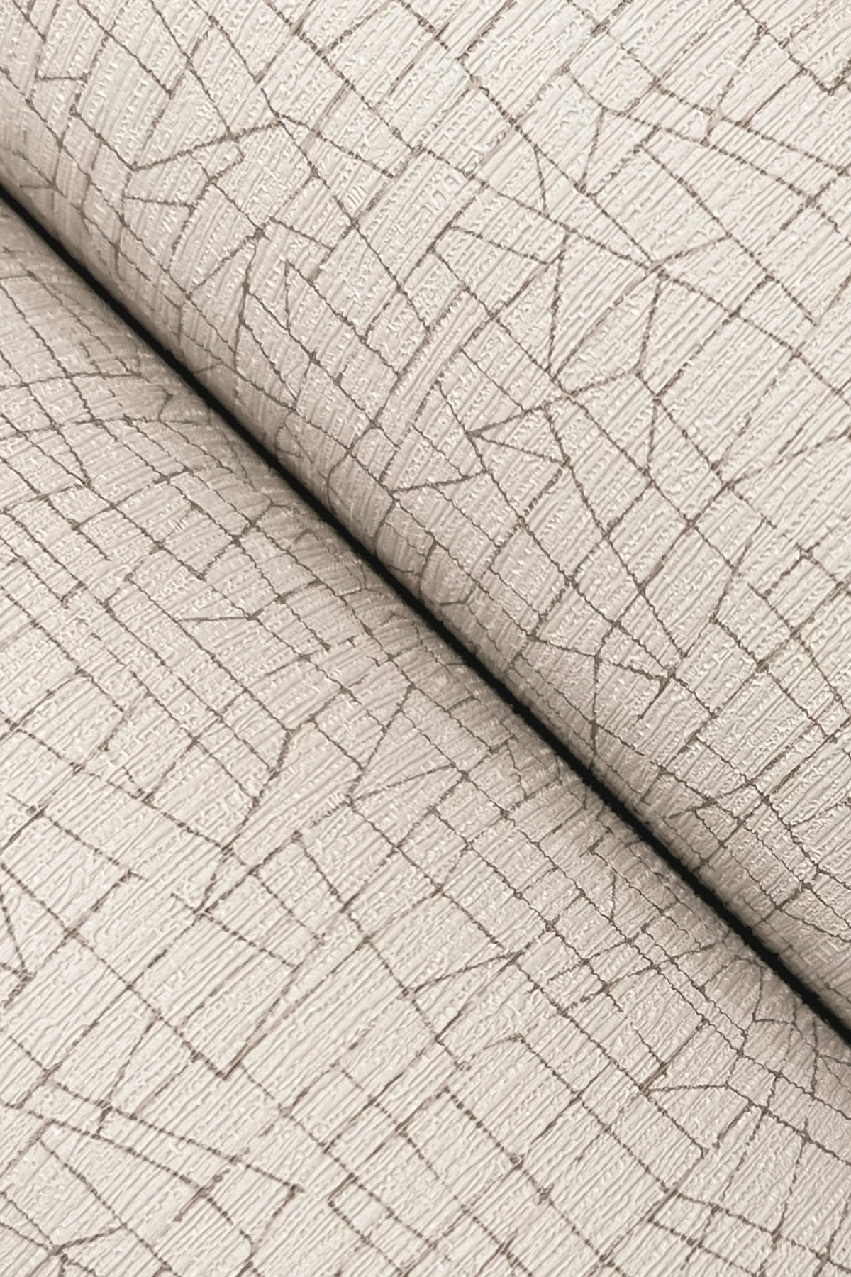 Exchange Crystal Shore Beige Wallpaper with Metallic Geometric Pattern - York UD2570N