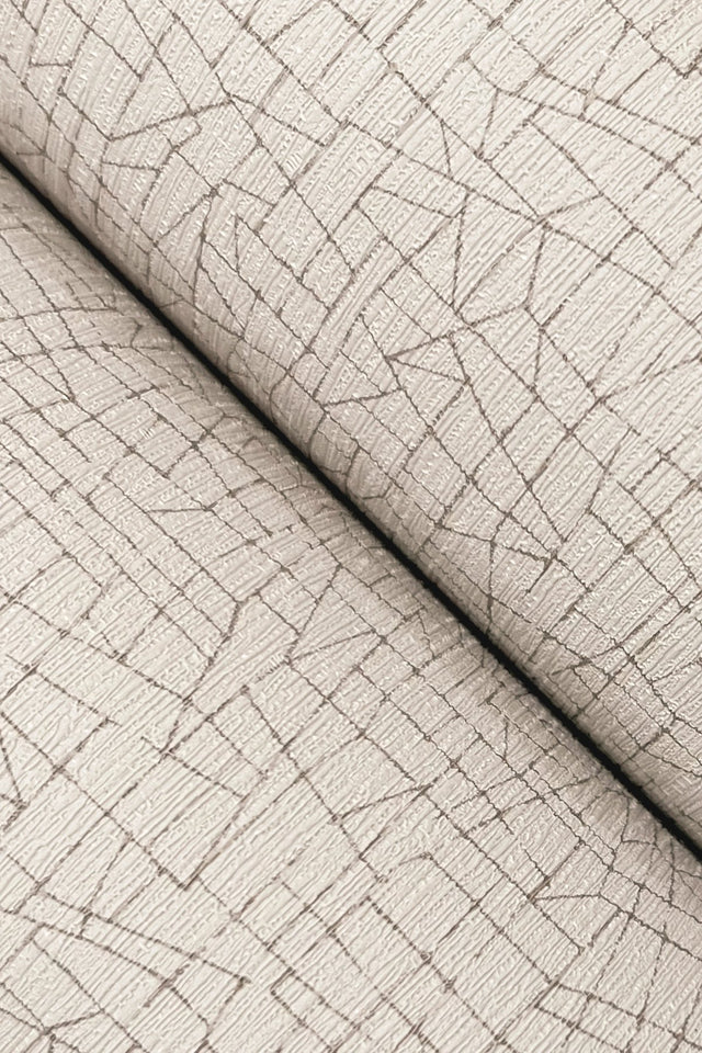 Exchange Crystal Shore Beige Wallpaper with Metallic Geometric Pattern - York UD2570N