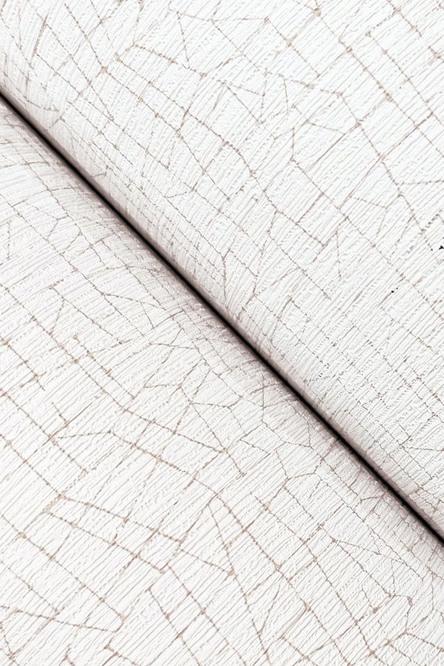Exchange Pearl Trax White Geometric Industrial Wallpaper - York UD2571N