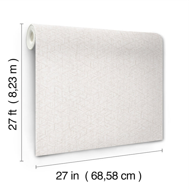 Rune Mother Of Pearl Wallpaper with Modern Geometric Diamond Pattern - York UD2578N