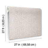 Rune Chestnut Geometric Diamond Wallpaper with Pearl Finish - York UD2580N