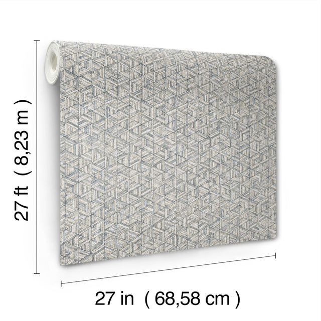Rune Oyster Modern Geometric Wallpaper - York UD2583N