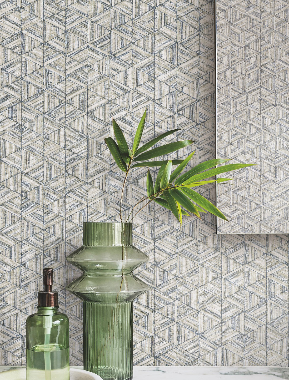 Rune Oyster Modern Geometric Wallpaper - York UD2583N