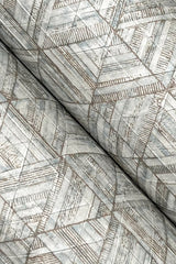 Rune Pewter Geometric Wallpaper with Pearl Effect - York UD2584N