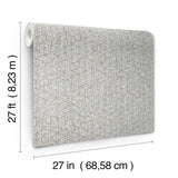 Rune Pewter Geometric Wallpaper with Pearl Effect - York UD2584N