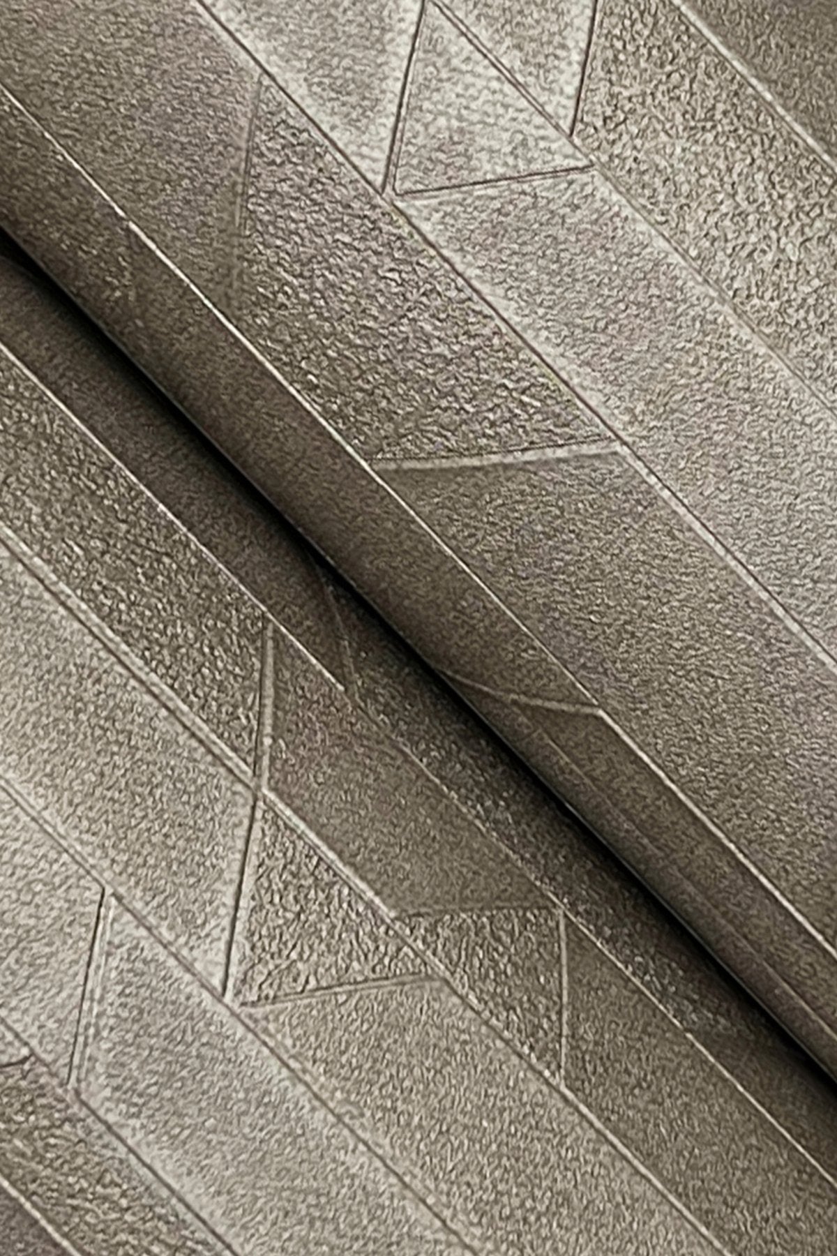 Verge Aged Bronze Wallpaper with Modern Striped Geometric Texture - York UD2588N
