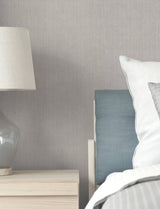 Verge Soapstone Grey Geometric Textured Wallpaper, Pearl Effect - York UD2592N