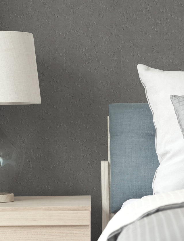 Verge Graphite Wallpaper with Modern Stripes Texture - York UD2593N