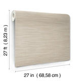 Sari Silk Beige by York Wallcoverings Faux Silk Fabric Texture Traditional Scrubbable Strippable Non Woven Vinyl Unpasted Wallpaper - UW1001N
