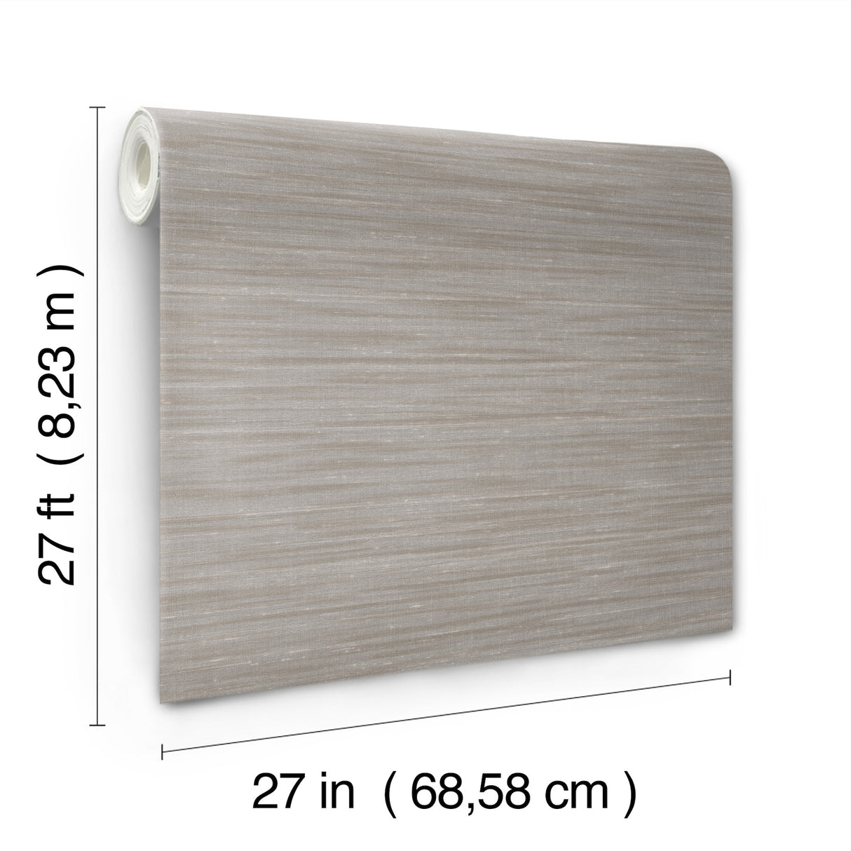 Sari Silk Grey Faux Fabric Wallpaper by York Wallcoverings Texture Pattern Sidewall - UW1002N
