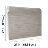 Sari Silk Grey Faux Fabric Wallpaper by York Wallcoverings Texture Pattern Sidewall - UW1002N