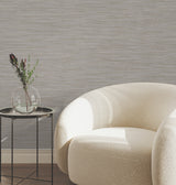 Sari Silk Grey Faux Fabric Wallpaper by York Wallcoverings Texture Pattern Sidewall - UW1002N