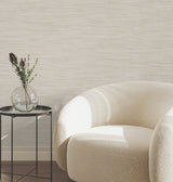 Sari Silk Khaki by York Wallcoverings Faux Silk Fabric Texture Non Woven Vinyl Scrubbable Strippable 27 in x 27 ft Sidewall Wallpaper - UW1008N