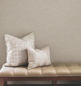 Terrene Light Brown Faux Linen Texture Pattern Traditional Scrubbable Strippable Non Woven Vinyl Wallpaper by York Wallcoverings - UW1014N