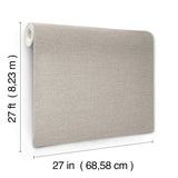 Terrene Grey Faux Linen by York Wallcoverings Traditional Texture Wallpaper - York Wallcoverings UW1015N